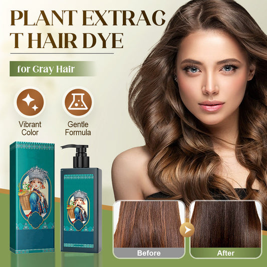 🌿 BUY 2 GET 1 FREE! ✨ Plant Extract Hair Dye for Gray Hair - Natural Formula with Nourishing Botanicals for Damage-Free Color & Shine 💆♀️💫