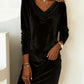 Loose velvet dress for women
