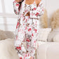 Comfortable 3-piece pyjama set – bathrobe, shirt and long trousers