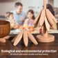 🎅Xmas Sales - 50% OFF🎄✨Natural Tree Trivet Set - 4 Wooden Trivets & 1 Stand - Heat-Resistant Foldable Design - Durable & High-Quality Solid Wood - Ideal for Hot Dishes, Pots, Bowls, Teapots - Kitchenware & Tableware Coasters