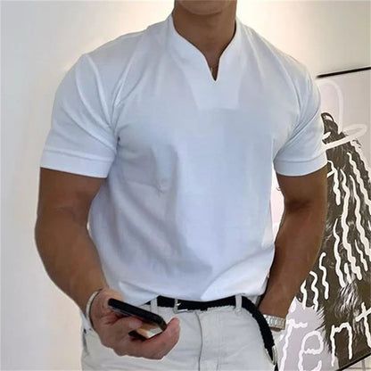Men Gentlemans Business Short Sleeve Fitness T-shirt🔥HOT SALE 50% OFF