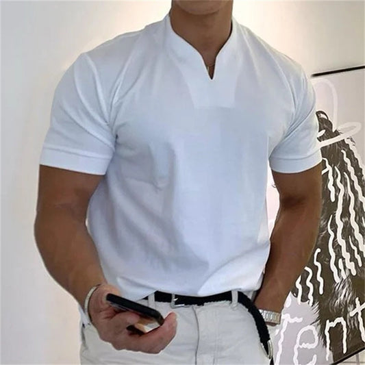 Men Gentlemans Business Short Sleeve Fitness T-shirt🔥HOT SALE 50% OFF