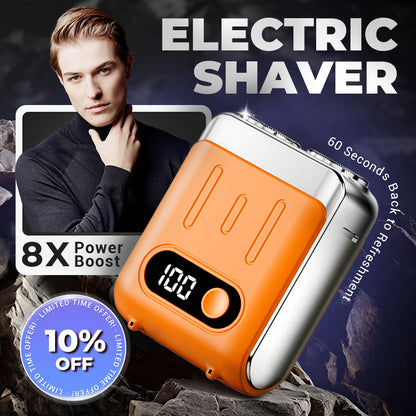 ✨ Men's Portable Mini Rotary Electric Shaver - 3D Floating Heads & Wet/Dry Use for Smooth Shaving Anywhere 🔋🌀