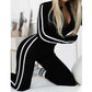 🔥Big price reduction！🔥Women's Sporty Zip-Up Long-Sleeve Jumpsuit - Sporty to Chic in 1 Zip! 🌸 Gym & Street Ready