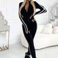 🔥Big price reduction！🔥Women's Sporty Zip-Up Long-Sleeve Jumpsuit - Sporty to Chic in 1 Zip! 🌸 Gym & Street Ready