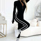 🔥Big price reduction！🔥Women's Sporty Zip-Up Long-Sleeve Jumpsuit - Sporty to Chic in 1 Zip! 🌸 Gym & Street Ready