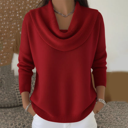 Women’s Elegant Cozy Cowl Collar Sweater