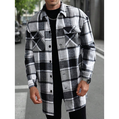 🔥 LAST DAY PROMOTION - 50%OFF 🔥 Plaid Turn-Down Collar Coat