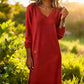 🔥Women’s Long Sleeve V-Neck Knit Dress