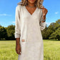 🔥Women’s Long Sleeve V-Neck Knit Dress
