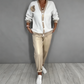🔥Limited-time offer-Women’s Casual V-Neck Top & High Waist Pants 2-Piece Set