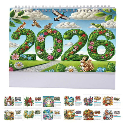 🎁Last Day 50% OFF🗓️2026 Standing Desk Calendar DIY Diamond Art Painting