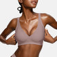 Womens Comfortable Wireless Bras Push Up Bralettes Seamless Tshirts Bras Deep V Everyday Bras