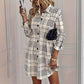 Women’s Graceful Plaid A-Line Shirt Dress