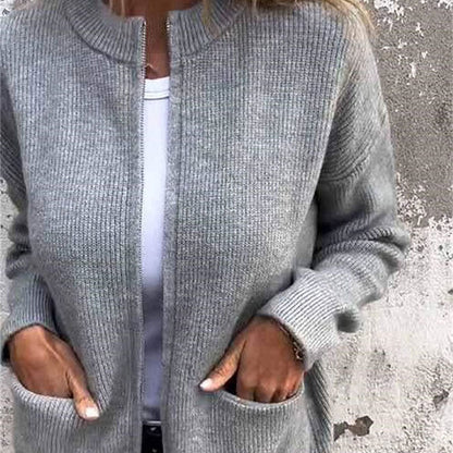 ❄️Winter Hot Sale 50% OFF🔥Women's Cozy Zipper Knitted Jacket