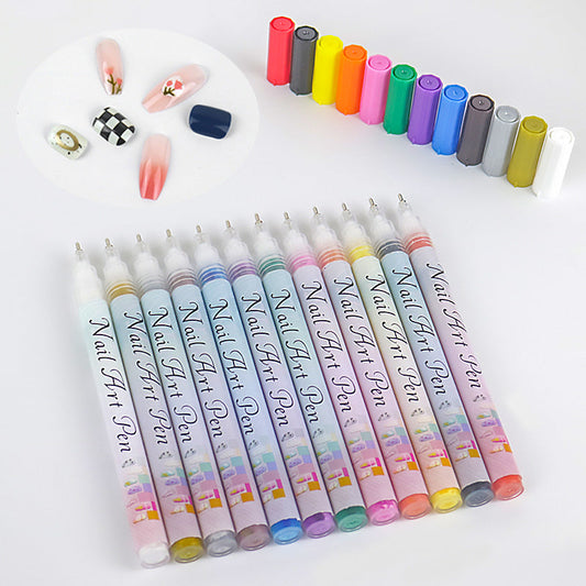 🎁Christmas Gift🎄12-Color Professional Nail Art Pen Set