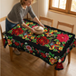 🔥New Year's Special Offer:50% OFF🎉Mexican Floral Tablecloth with Scalloped Edge🏵️