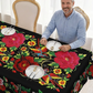 🔥New Year's Special Offer:50% OFF🎉Mexican Floral Tablecloth with Scalloped Edge🏵️