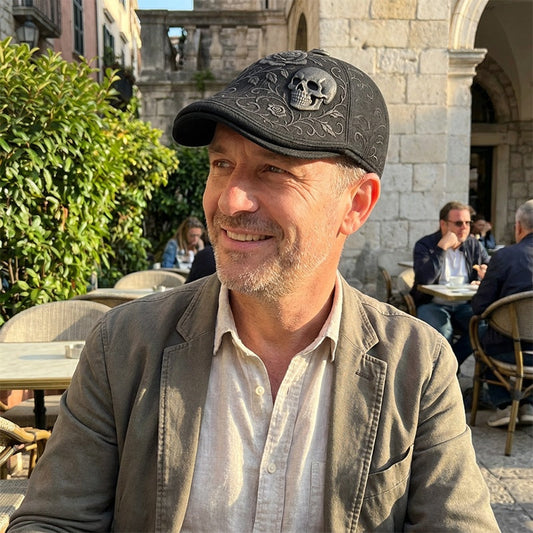 🔥🎁New arrival 50% OFF🔥Skull & Thorn Flat Cap